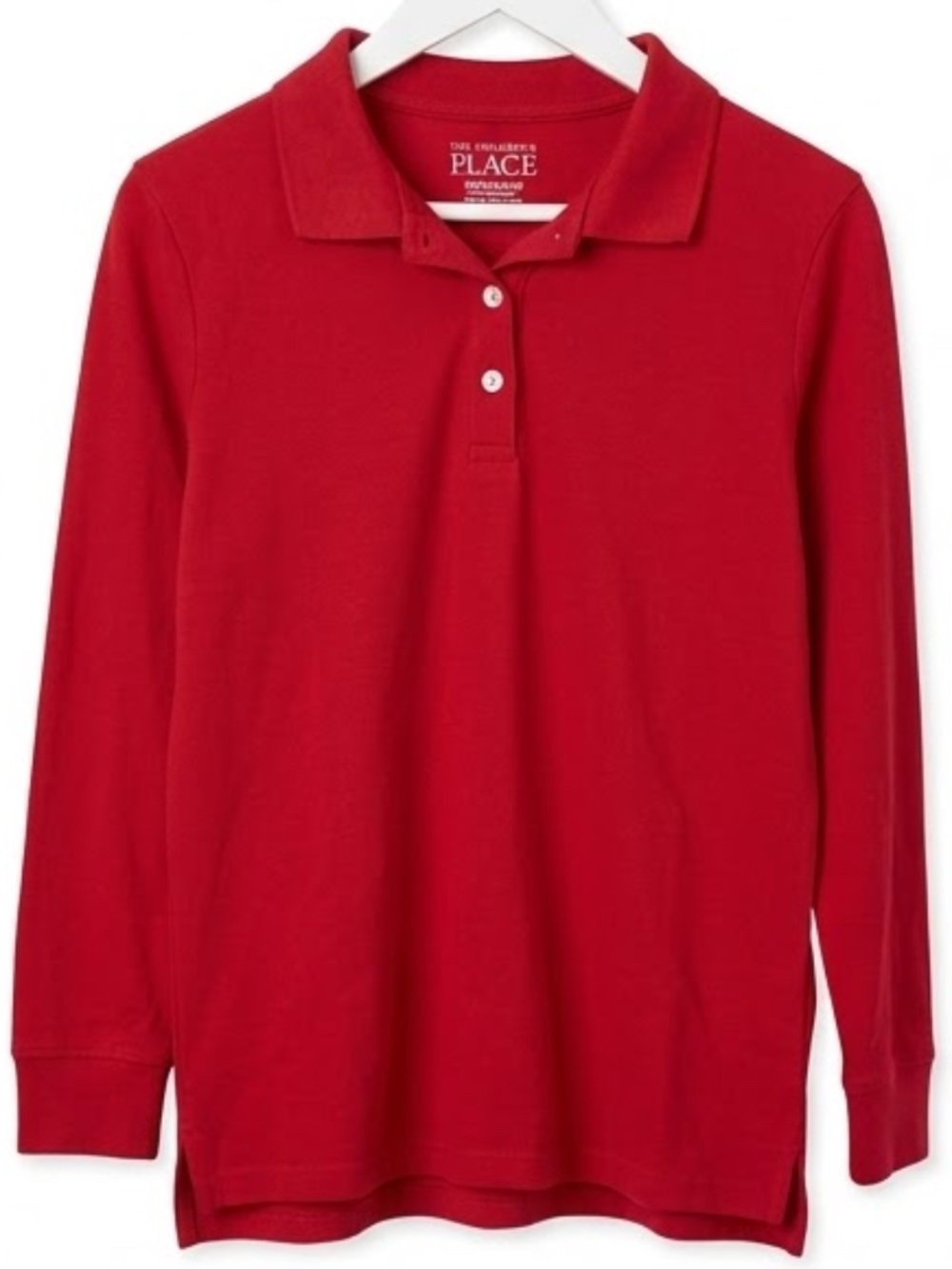 Red Long Sleeve Polo Shirt – Unisex